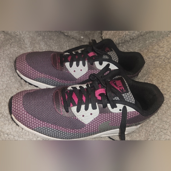 Nike Air Max 90 Jacquard White/Vivid Pink/ Sneakers Men's sz 9.5 Shoes 631750 - Picture 9 of 16